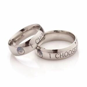 ⭐️NEW⭐️ Pokemon 925 Sterling Silver Plated Unisex “I CHOOSE YOU” Ring